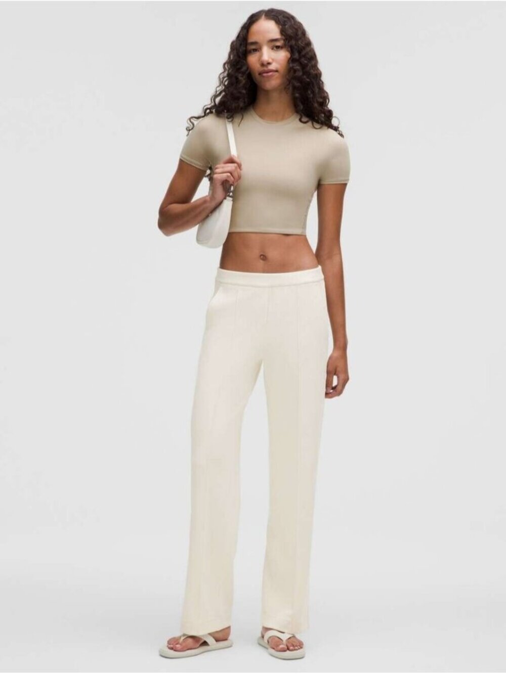 Lululemon Softstreme Pintuck Mid-Rise Pant *Regular Light Ivory - Picture 4 of 11